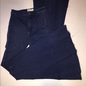 Free People raw hem bell bottoms
